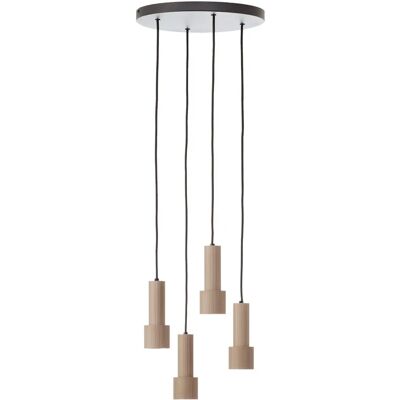 BRILLIANT Cadiz Pendelleuchte - 4 flammig, Ø 35cm, schwarz matt/bronzefarben gebürstet BRILLIANT Cadiz Pendelleuchte - 4 flammig, Ø 35cm, schwarz matt/bronzefarben gebürstet