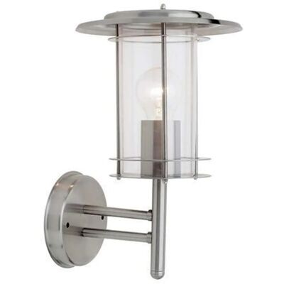 Brilliant York utomhusvägglampa i rostfritt stål - E27 40W Brilliant York utomhusvägglampa i rostfritt stål - E27 40W