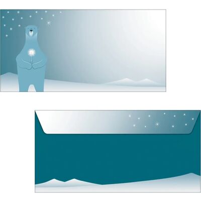 Sigel DU259 - Eisbär, Weihnachtsmotiv - Umschläge - 25 Stück Sigel DU259 - Eisbär, Weihnachtsmotiv - Umschläge - 25 Stück