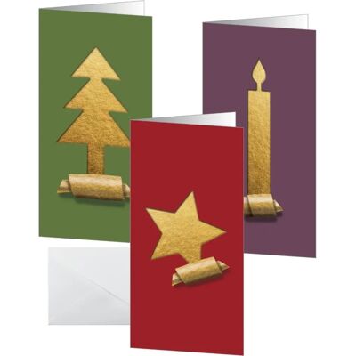 Sigel Weihnachts-Karten Set Gold 20 Stk - Grußkarten Sigel Weihnachts-Karten Set Gold 20 Stk - Grußkarten