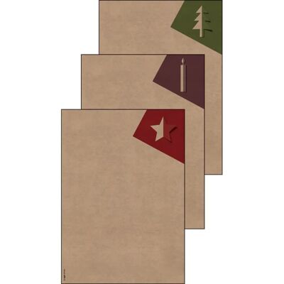 Sigel Weihnachts-Motivpapier Kraftpapier-Set Sigel Weihnachts-Motivpapier Kraftpapier-Set