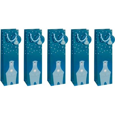SIGEL - Polar bear with candle - Rot - 6 Stk - Geschenktasche SIGEL - Polar bear with candle - Rot - 6 Stk - Geschenktasche