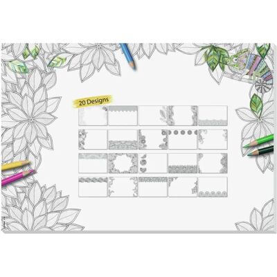 Sigel Adult Coloring HO580 - 20 Motifs - Desk Mat Sigel Adult Coloring HO580 - 20 Motifs - Desk Mat