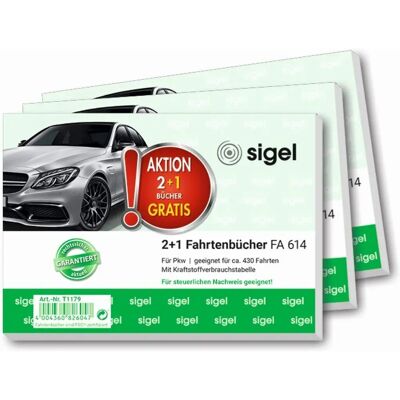 Sigel T1179 A6 Landscape Logbook Set - For 430 Trips Sigel T1179 A6 Landscape Logbook Set - For 430 Trips