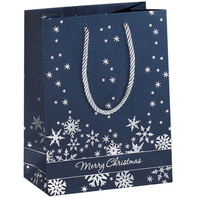 Sigel GT111 Geschenkbeutel - Silberne Schneeflocken - Geschenkverpackung Sigel GT111 Geschenkbeutel - Silberne Schneeflocken - Geschenkverpackung