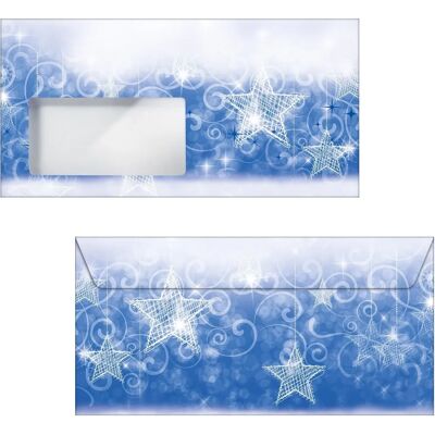 Sigel Du082 Blue Christmas Star Envelopes - Envelopes Sigel Du082 Blue Christmas Star Envelopes - Envelopes