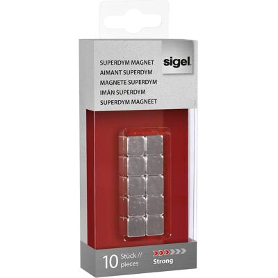 Aimant Sigel C5 Strong - Cube 10mm - Aimant - Publicité Aimant Sigel C5 Strong - Cube 10mm - Aimant - Publicité