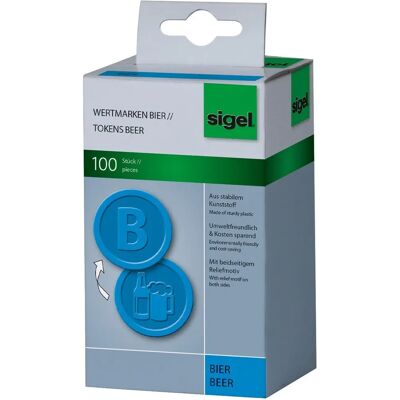Sigel WM005 Tokenek - 100 kék sör token 2,5cm Sigel WM005 Tokenek - 100 kék sör token 2,5cm
