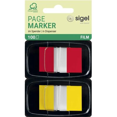 Surligneur Sigel HN496 - 100 Bandes, 25x43mm - Rouge - Surligneur Surligneur Sigel HN496 - 100 Bandes, 25x43mm - Rouge - Surligneur