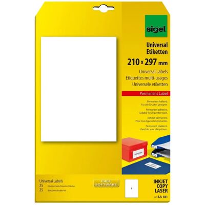 Sigel LA181 White Self-adhesive Printer Label - Printer Label Sigel LA181 White Self-adhesive Printer Label - Printer Label