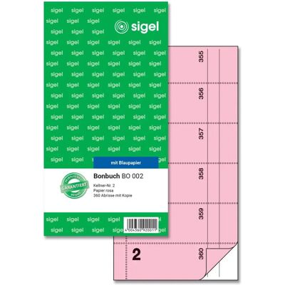 Sigel Bonbuch - Rose - 360 Tickets - Publicité Sigel Bonbuch - Rose - 360 Tickets - Publicité
