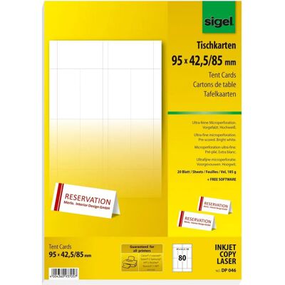 Sigel DP046 Feuilles d'Étiquettes Blanches - Feuilles d'Étiquettes Sigel DP046 Feuilles d'Étiquettes Blanches - Feuilles d'Étiquettes