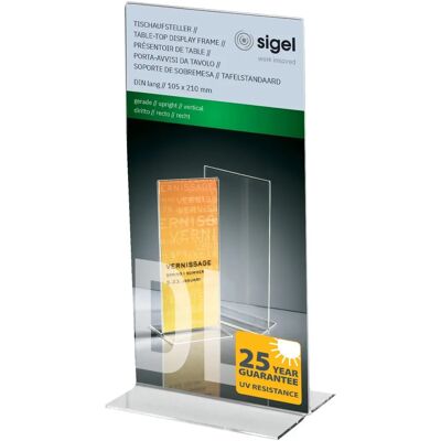 Sigel TA224 Tischaufsteller - Doppelseitiges Acryl-Displayschutz Sigel TA224 Tischaufsteller - Doppelseitiges Acryl-Displayschutz