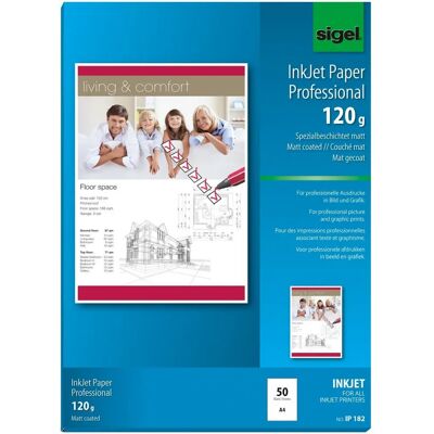 Sigel IP182 Nyomtatópapír - Matt A4 50 Lap Sigel IP182 Nyomtatópapír - Matt A4 50 Lap
