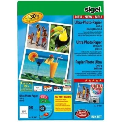 Sigel IP 641 magas fényes fényképnyomópapír - A4 260g Sigel IP 641 magas fényes fényképnyomópapír - A4 260g