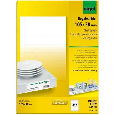 Sigel LP783 - Bianco - 105 x 38 mm - Label Sigel LP783 - Bianco - 105 x 38 mm - Label