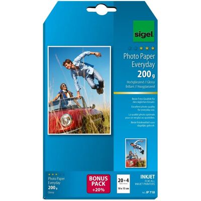 Sigel IP718 Fotopapier Hochglanz - 100x150mm, 24 Blatt Sigel IP718 Fotopapier Hochglanz - 100x150mm, 24 Blatt