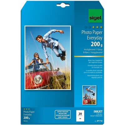 Sigel IP710 A4 Vitt Glansigt Utskriftsark - 20 Ark Sigel IP710 A4 Vitt Glansigt Utskriftsark - 20 Ark