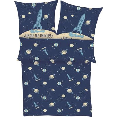 s.Oliver Kinderbettwäsche Set - Blau - Mako-Satin - Kinderbettwäsche s.Oliver Kinderbettwäsche Set - Blau - Mako-Satin - Kinderbettwäsche