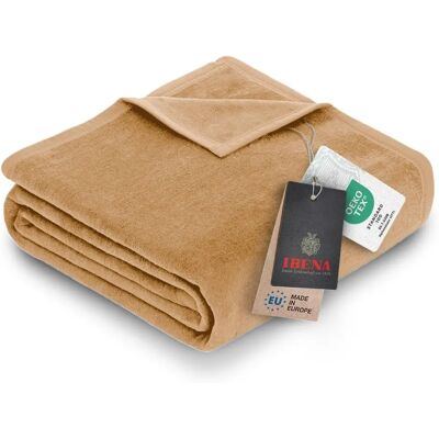 Ibena Luxus braune Kuscheldecke - Wohndecke Ibena Luxus braune Kuscheldecke - Wohndecke