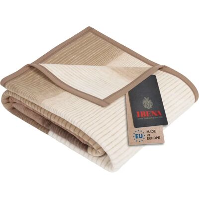 IBENA Sorrento Jacquard - Kuscheldecke Beige - Wohndecke IBENA Sorrento Jacquard - Kuscheldecke Beige - Wohndecke