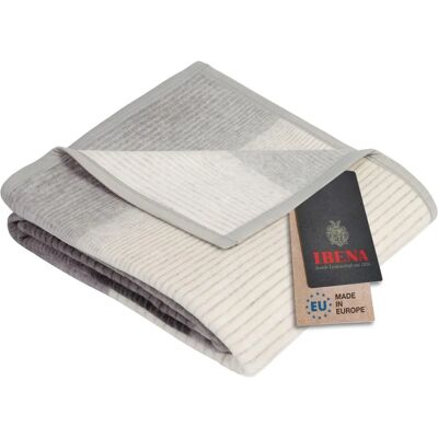 IBENA Blacky Wolldecke - 150x200 cm - Grau Wohndecke IBENA Blacky Wolldecke - 150x200 cm - Grau Wohndecke