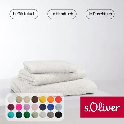 S. Oliver - s. Oliver - Farbe ecru - 3-tlg. - Handtuch-Set S. Oliver - s. Oliver - Farbe ecru - 3-tlg. - Handtuch-Set