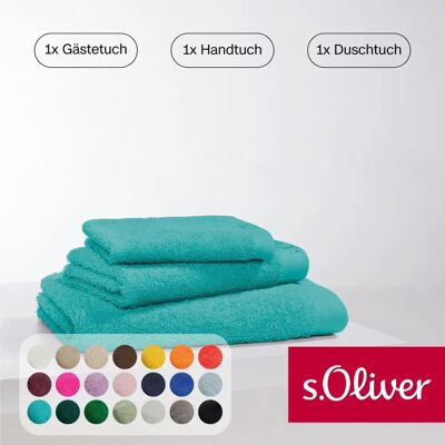 s. Oliver Türkis Handtuch Set - Bad Handtuch, Gästetuch & Duschtuch s. Oliver Türkis Handtuch Set - Bad Handtuch, Gästetuch & Duschtuch