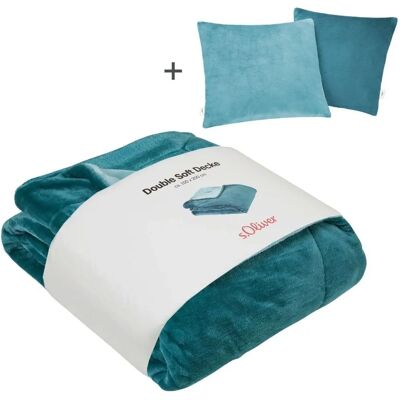 S.Oliver - Doublesoft Kuscheldecke - dunkelpetrol - Throw blanket S.Oliver - Doublesoft Kuscheldecke - dunkelpetrol - Throw blanket