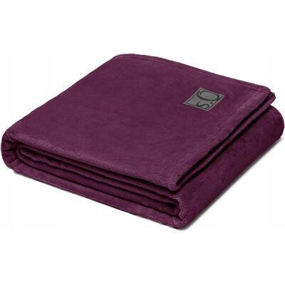 s.Oliver - Kuschelsoft Decke - dunkelpflaume - 150x200 - blanket s.Oliver - Kuschelsoft Decke - dunkelpflaume - 150x200 - blanket
