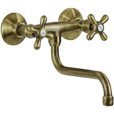 SCHLÄFER - 3460117 - Laiton antique - Bec en S - Faucet - Publicité SCHLÄFER - 3460117 - Laiton antique - Bec en S - Faucet - Publicité