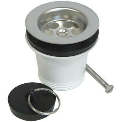 Schläfer 3439705 - Bonde d’évier de cuisine - Panier inox, bouchon Pvc, 70mm - Publicité Schläfer 3439705 - Bonde d’évier de cuisine - Panier inox, bouchon Pvc, 70mm - Publicité