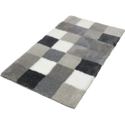 KLEINE WOLKE Caro Badmatte - Rechteckig, Grau, Waschbar KLEINE WOLKE Caro Badmatte - Rechteckig, Grau, Waschbar