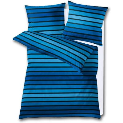 KLEINE WOLKE Neapel Blue Striped Bedding - Bedding Set KLEINE WOLKE Neapel Blue Striped Bedding - Bedding Set