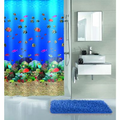 Ride de douche Kleine Wolke Malediven - Matériau imperméable PEVA - Publicité Ride de douche Kleine Wolke Malediven - Matériau imperméable PEVA - Publicité