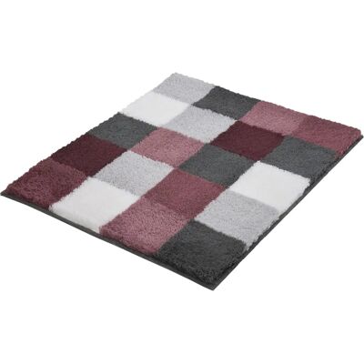 KLEINE WOLKE Caro Bath Mat - Patchwork Checkered, Old Rose KLEINE WOLKE Caro Bath Mat - Patchwork Checkered, Old Rose