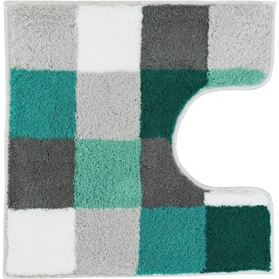 KLEINE WOLKE Caro Petrol Quadratische Badematte - Badetyp KLEINE WOLKE Caro Petrol Quadratische Badematte - Badetyp