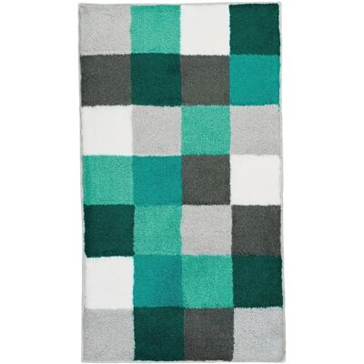 KLEINE WOLKE Caro Petrol Rectangular Bath Mat - Bath Mat KLEINE WOLKE Caro Petrol Rectangular Bath Mat - Bath Mat