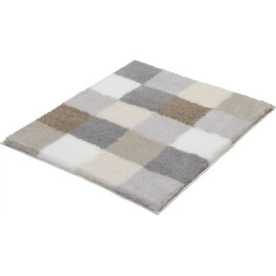 KLEINE WOLKE Caro Beigene Patchwork Rechteckige Badmatte - Badteppich KLEINE WOLKE Caro Beigene Patchwork Rechteckige Badmatte - Badteppich