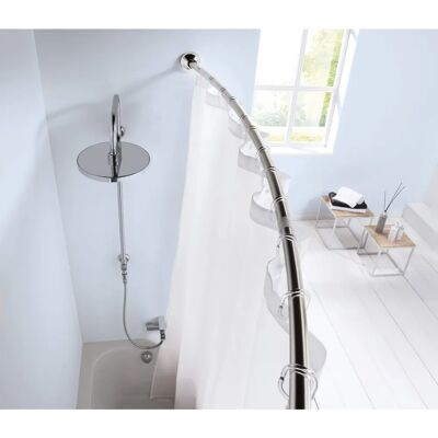 Kleine Wolke Tenda Doccia - Regolabile 125-220cm Cromo Kleine Wolke Tenda Doccia - Regolabile 125-220cm Cromo