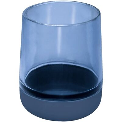 KLEINE WOLKE Belly Vaso para cepillo - Vidrio, 0,31L, Azul KLEINE WOLKE Belly Vaso para cepillo - Vidrio, 0,31L, Azul