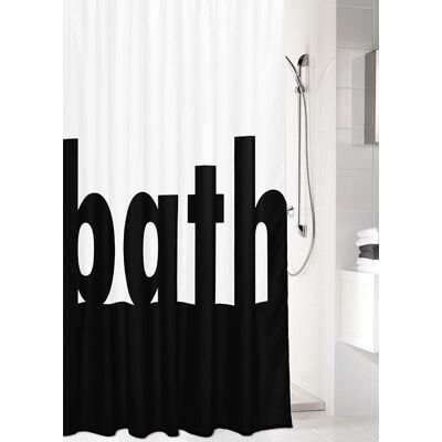 Kleine Wolke Bath Black/White Polyester Shower Curtain - Shower Curtain Kleine Wolke Bath Black/White Polyester Shower Curtain - Shower Curtain