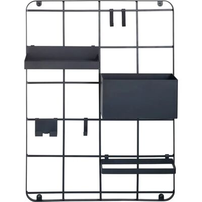 KLEINE WOLKE Framework Grid Wandregal - Metall, 40x54 cm, Schwarz KLEINE WOLKE Framework Grid Wandregal - Metall, 40x54 cm, Schwarz