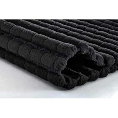 KLEINE WOLKE Avera - 60x60cm Schwarze Badmatte - Rechteckig - Badteppich KLEINE WOLKE Avera - 60x60cm Schwarze Badmatte - Rechteckig - Badteppich