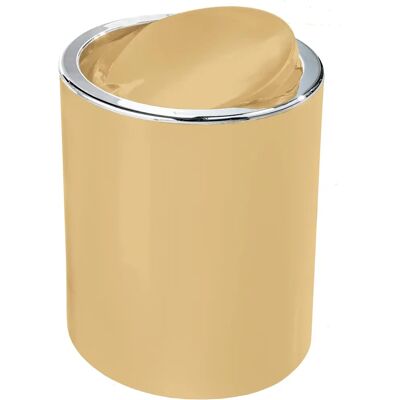 Kosz na śmieci Beige Clap od KLEINE WOLKE - Okrągły, 5L akcesorium łazienkowe Kosz na śmieci Beige Clap od KLEINE WOLKE - Okrągły, 5L akcesorium łazienkowe