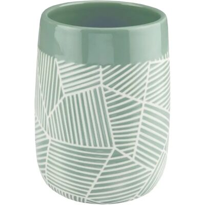 KLEINE WOLKE Serena Green Toothbrush Cup - Bathroom Accessory KLEINE WOLKE Serena Green Toothbrush Cup - Bathroom Accessory