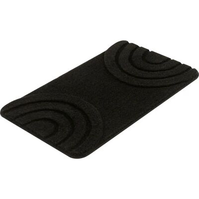 KLEINE WOLKE Bow Badmatte - Rechteckig, 70x120 cm, Schwarz, Rutschhemmend KLEINE WOLKE Bow Badmatte - Rechteckig, 70x120 cm, Schwarz, Rutschhemmend