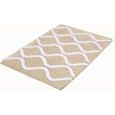 KLEINE WOLKE Piana Badematte - Rechteckig, sandbeige, 70x120 cm KLEINE WOLKE Piana Badematte - Rechteckig, sandbeige, 70x120 cm