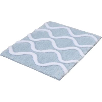 KLEINE WOLKE Piana Badteppich - Rechteckig, Blau, 55x65cm KLEINE WOLKE Piana Badteppich - Rechteckig, Blau, 55x65cm