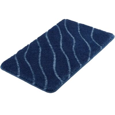 Tapis de bain KLEINE WOLKE Tram - Motif ondulé Rectangulaire (70x120cm) - Bleu Tapis de bain KLEINE WOLKE Tram - Motif ondulé Rectangulaire (70x120cm) - Bleu